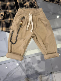 Pantalone costine beje