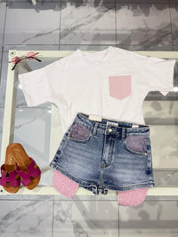 T shirt taschino rosa