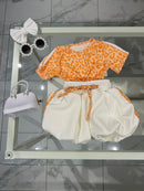 Coordinato animalier arancio