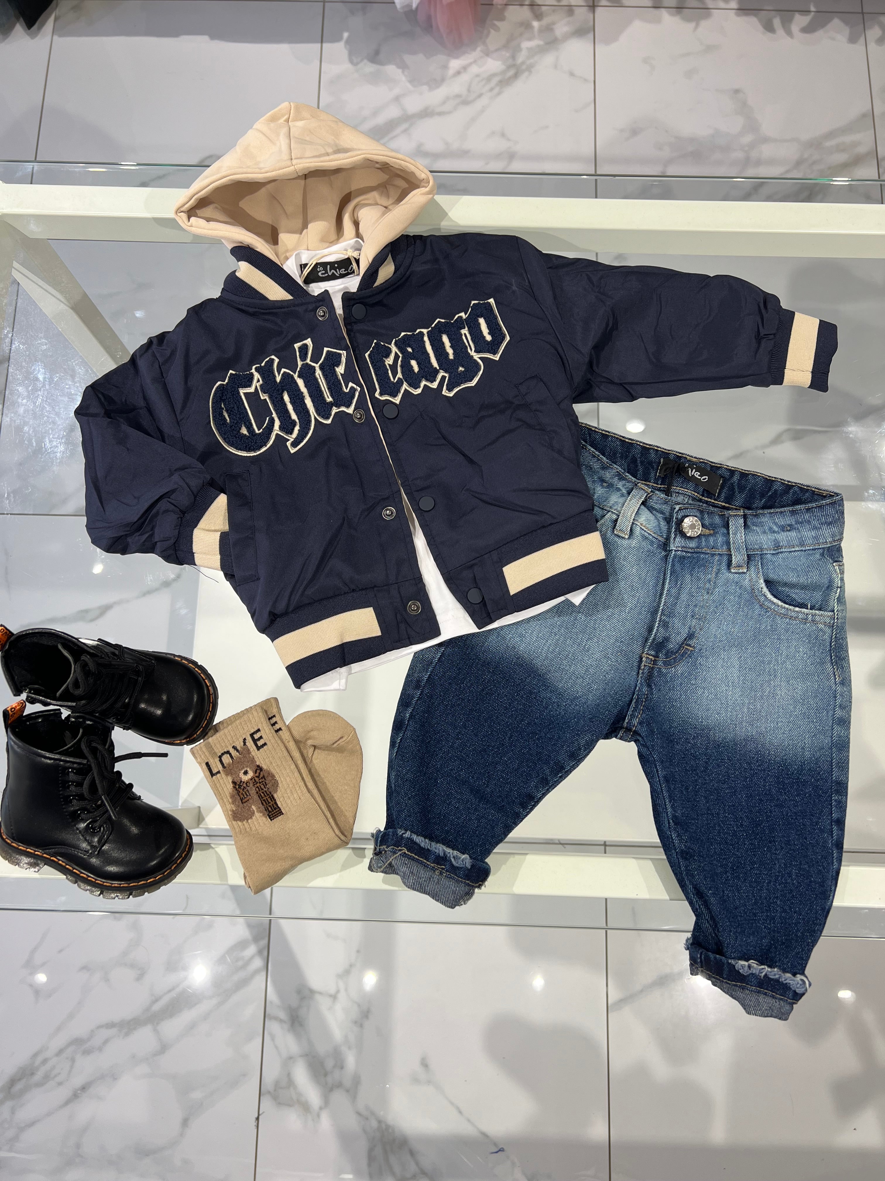 Jeans bicolore