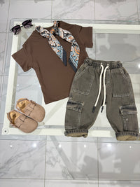 Jeans cargo scuro