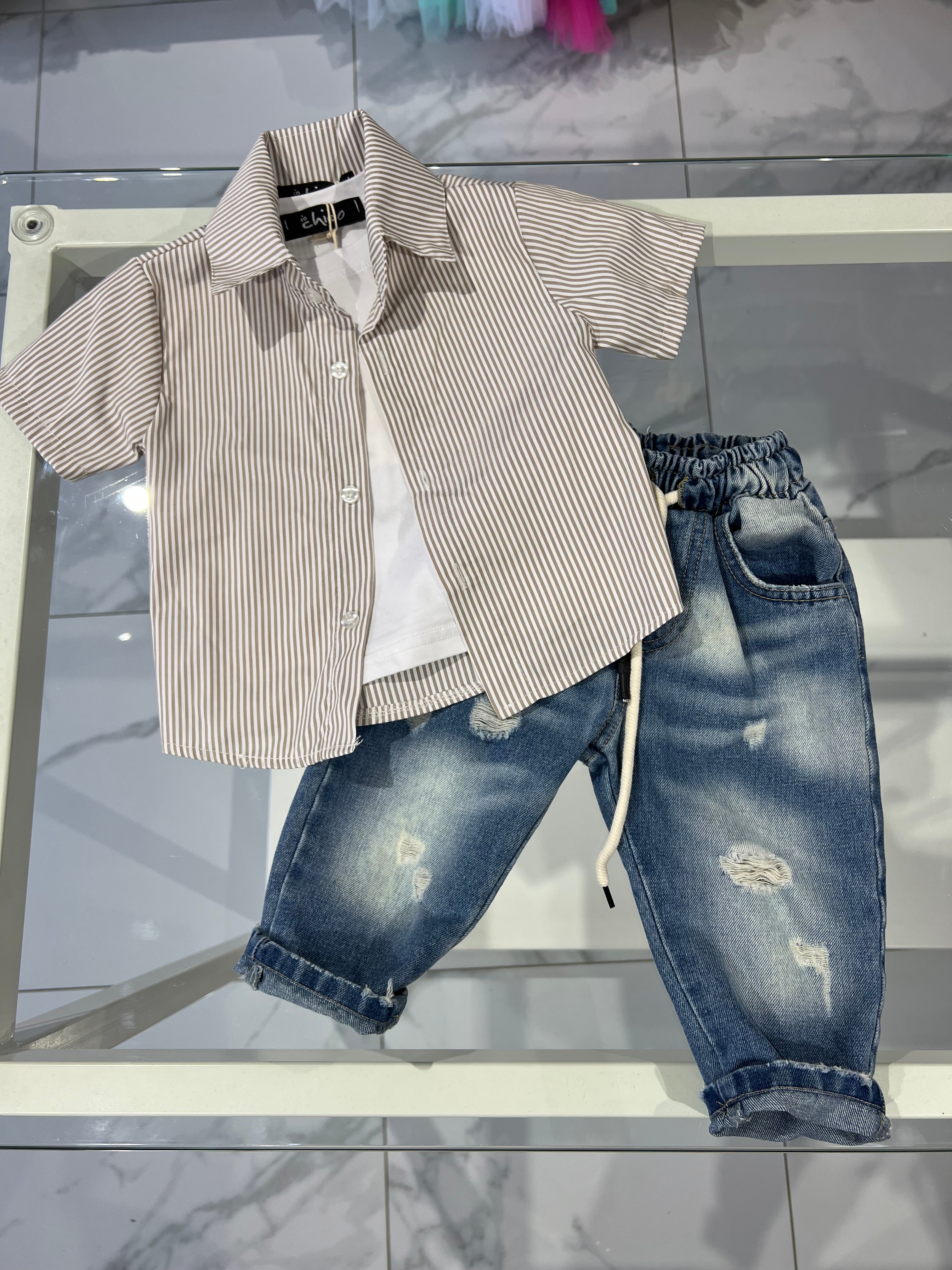 Camicia righe strette