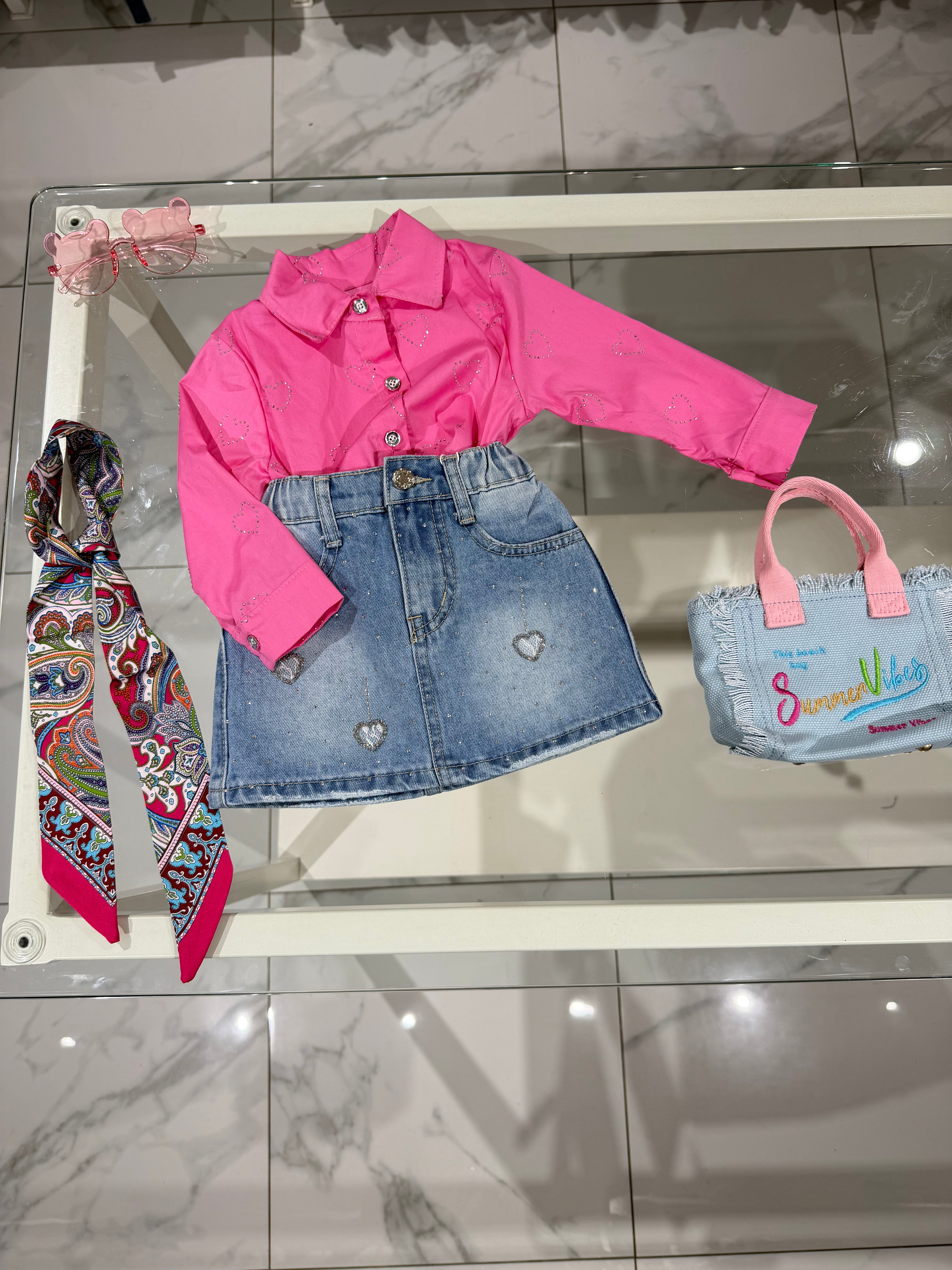 Camicia cuori diamond