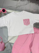 T-shirt tasca animalier