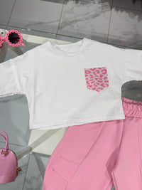 T-shirt tasca animalier