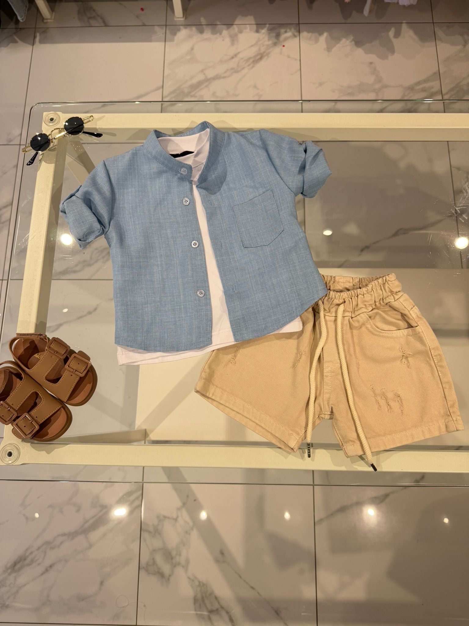 Camicia colletto koreano
