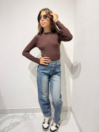 Jeans tasca maculata