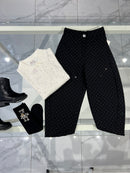 Pantalone ballon tessuto