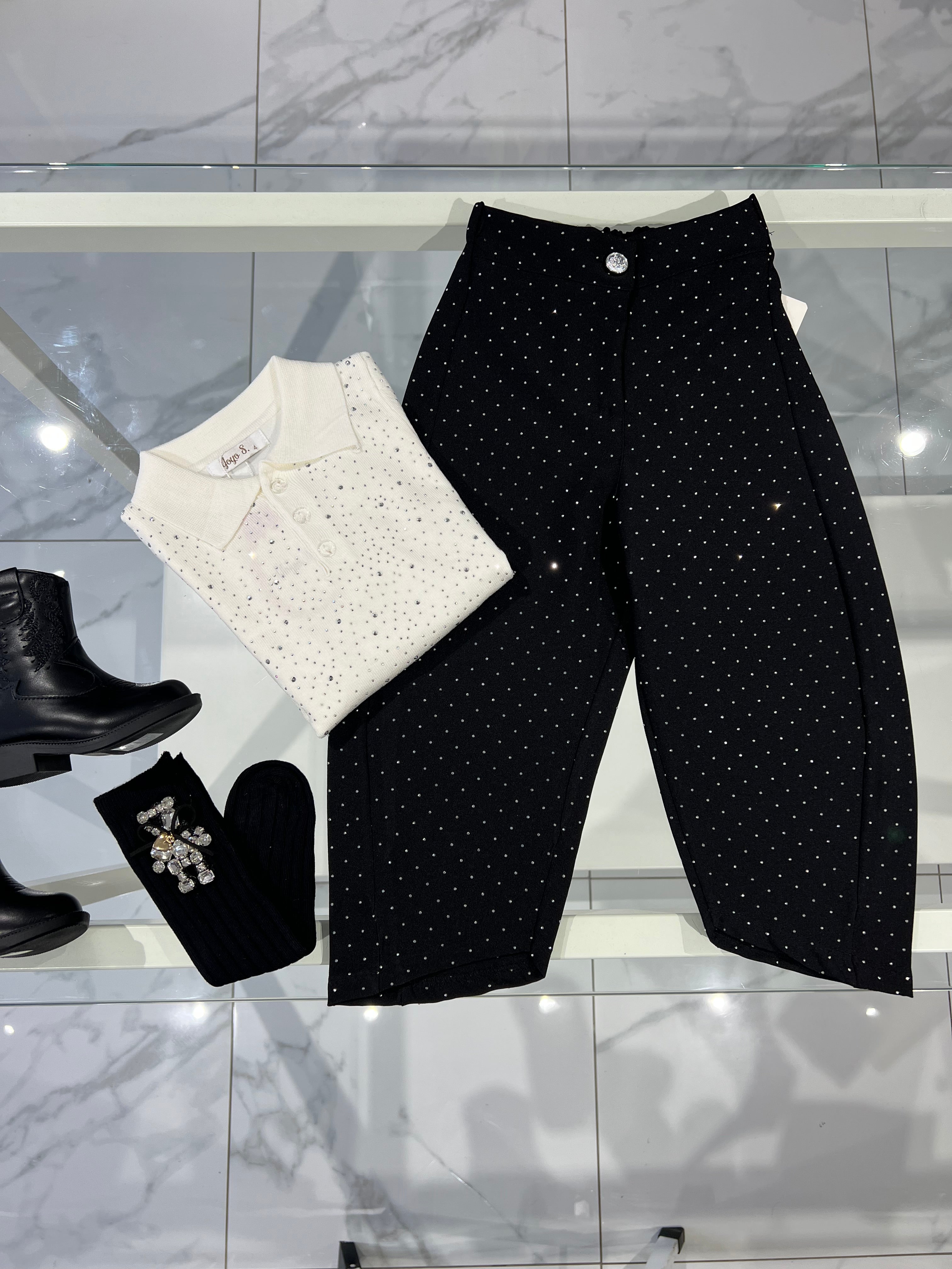 Pantalone ballon tessuto