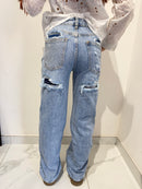 Jeans strass tasche
