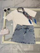 Gonna jeans diamond