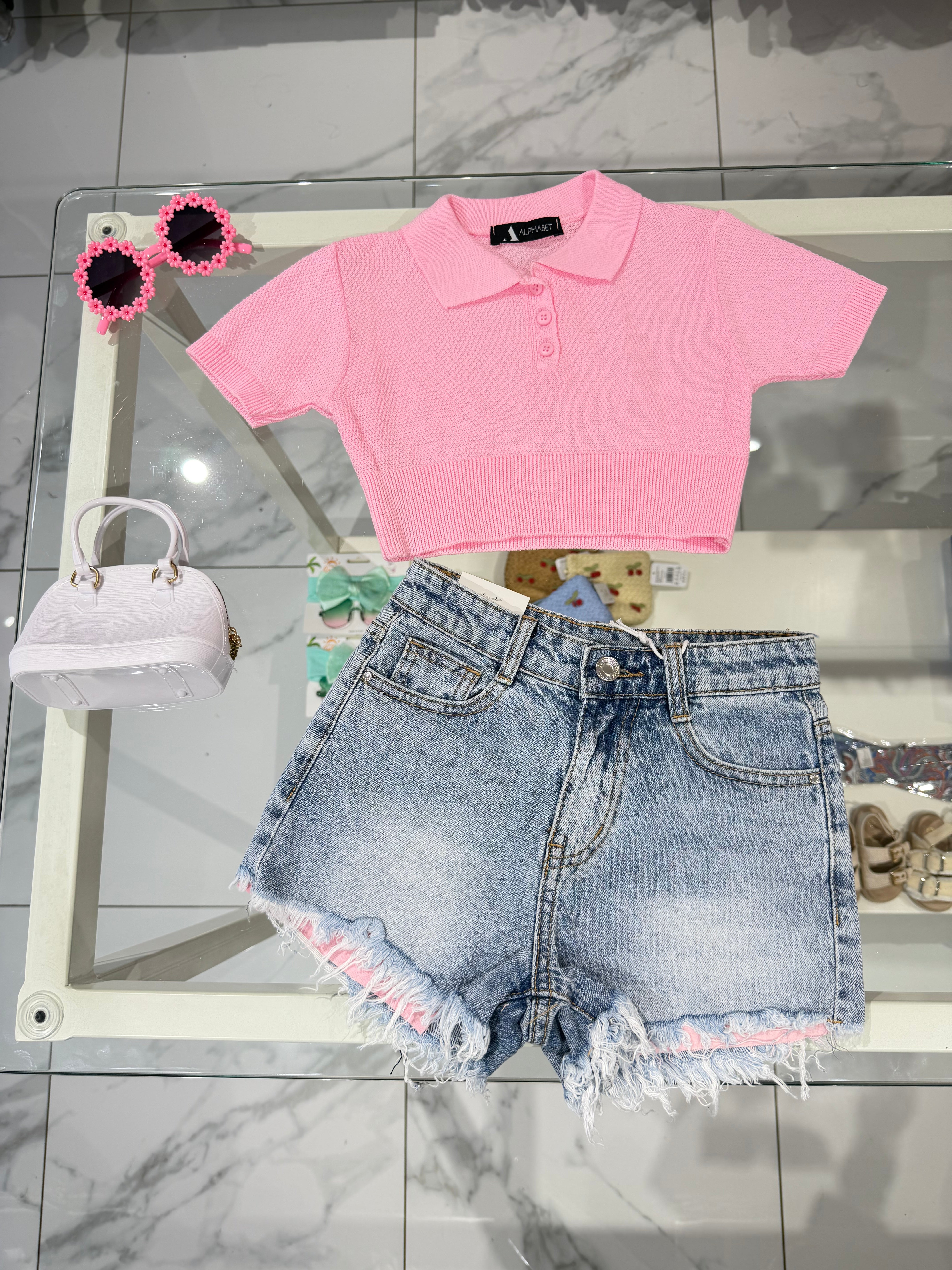 Maglia filo crop