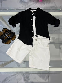 Camicia Lino nera