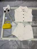 Coordinato Denim white