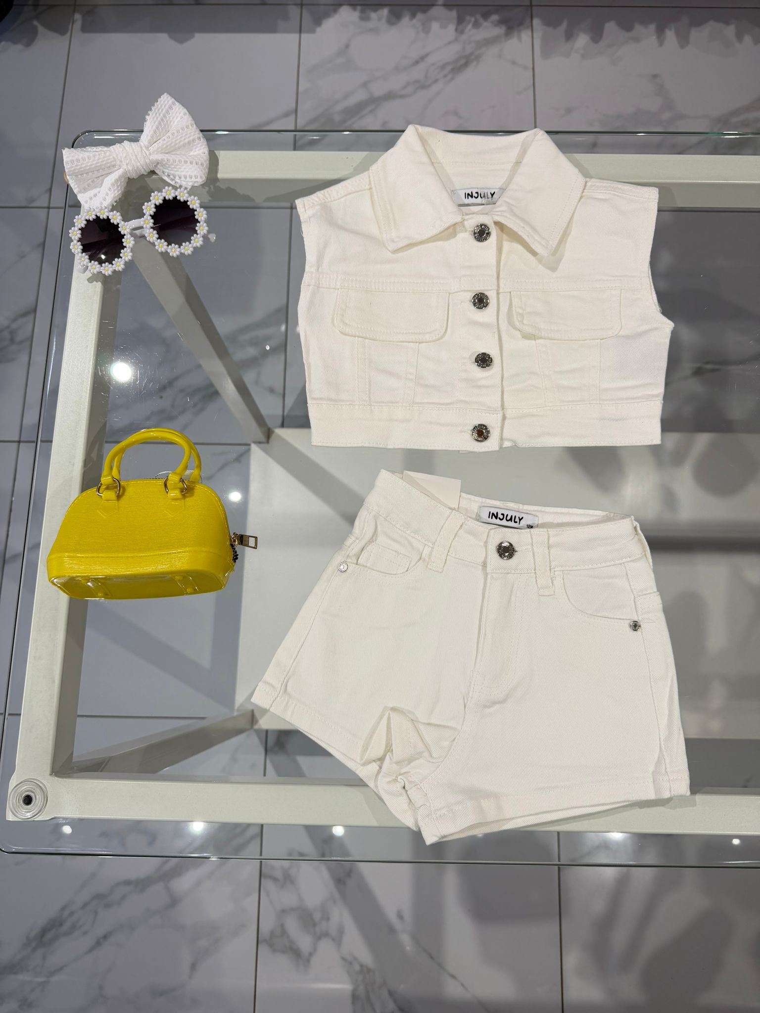 Coordinato Denim white
