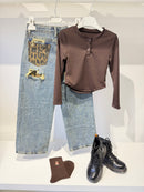Jeans animalier tasca Brown