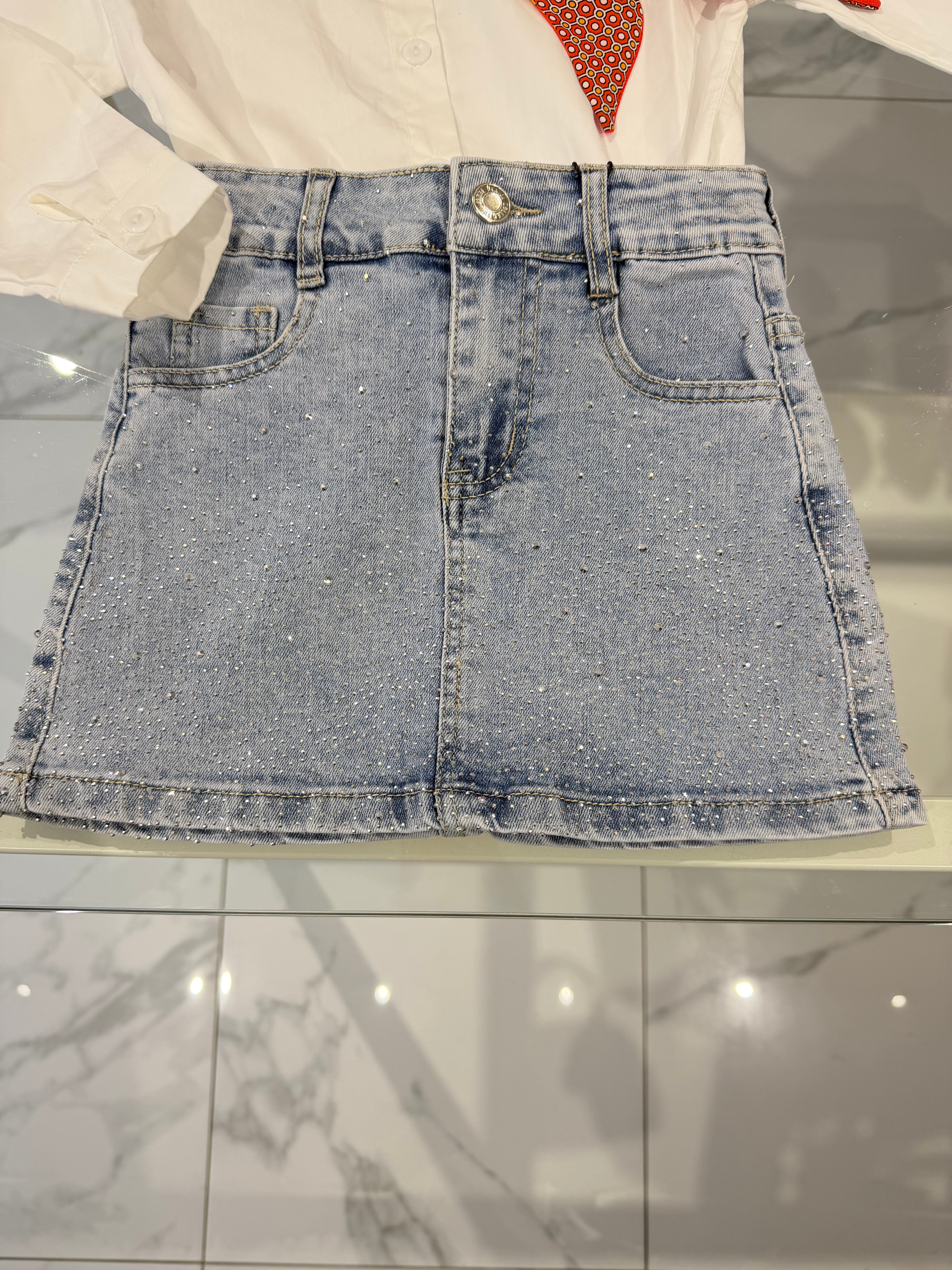 Gonna jeans diamond