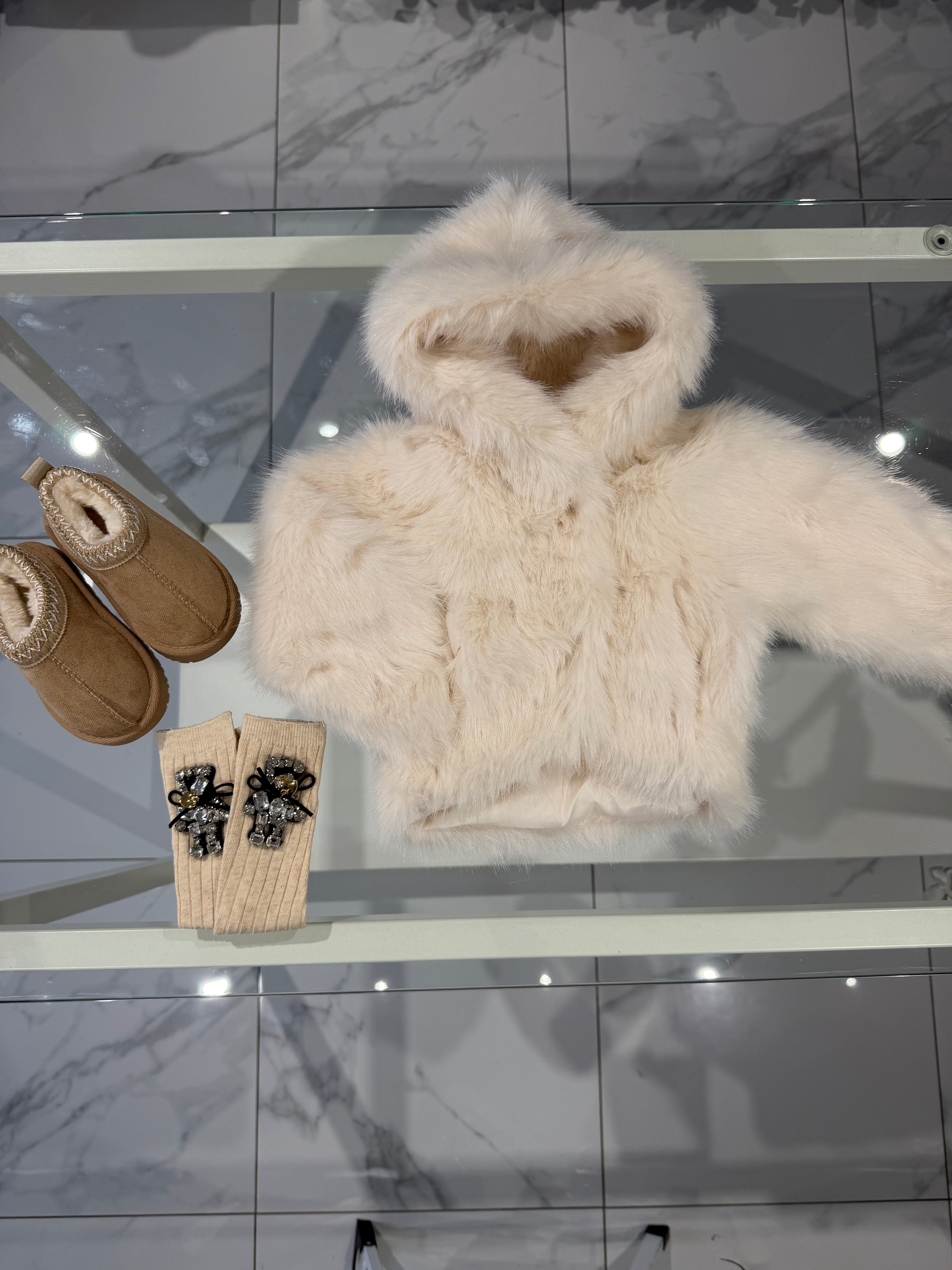 Pelliccetta visone panna