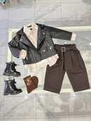 Pantalone con cintura Brown