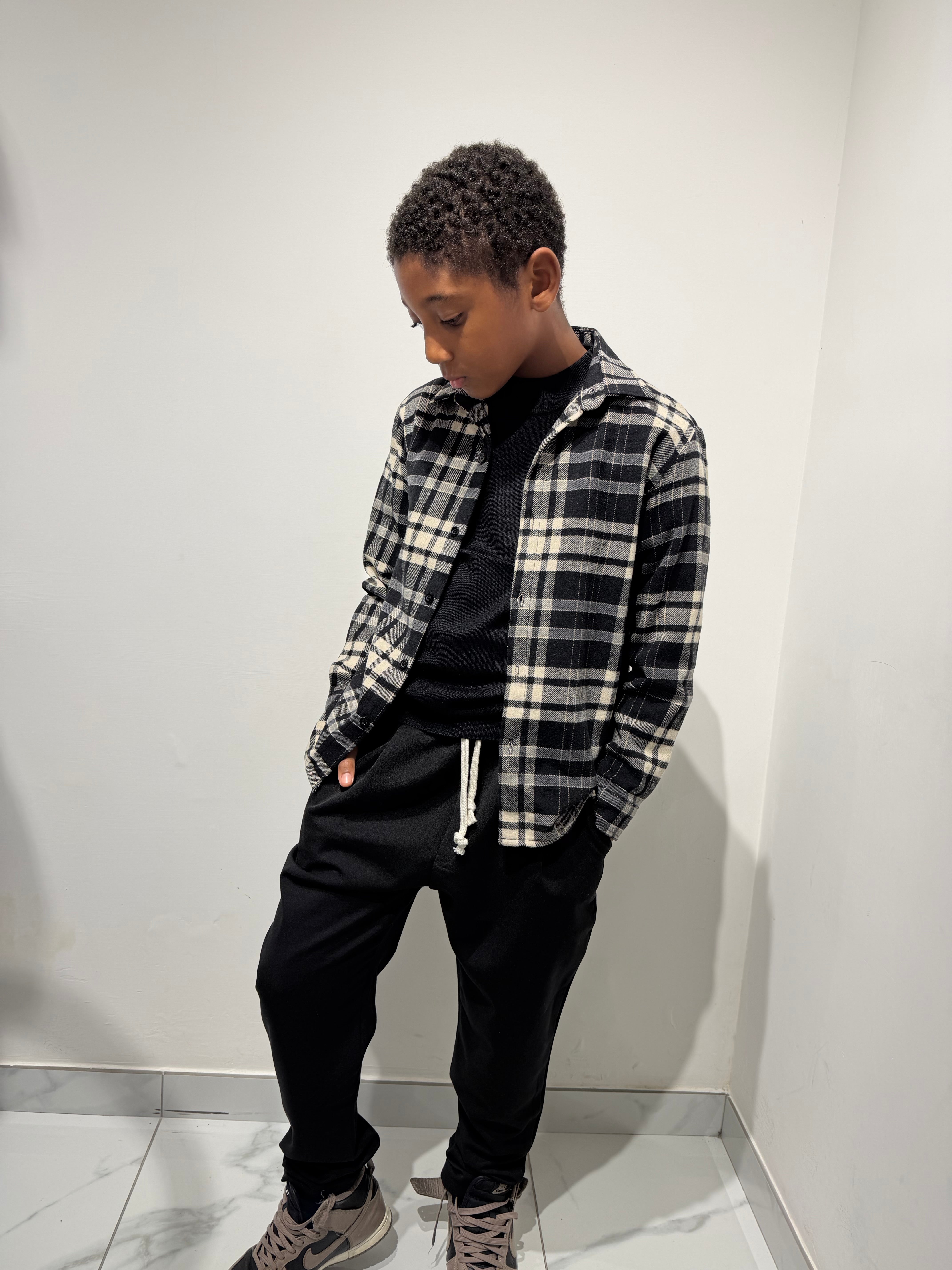 Camicia quadri black