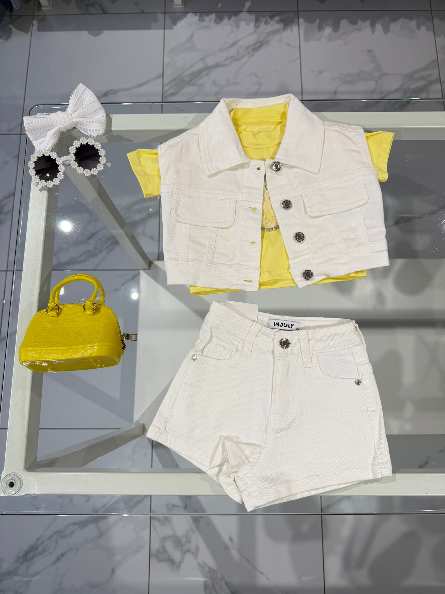 Coordinato Denim white