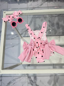 Costume pois rosa