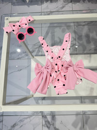 Costume pois rosa