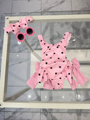 Costume pois rosa