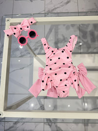 Costume pois rosa