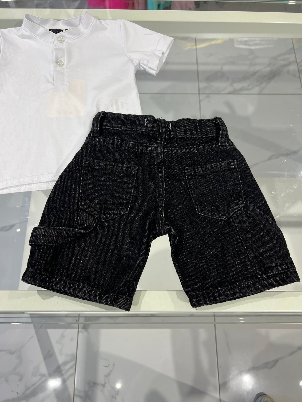 Bermuda jeans nero