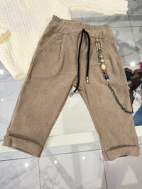 Pantalone costine fango