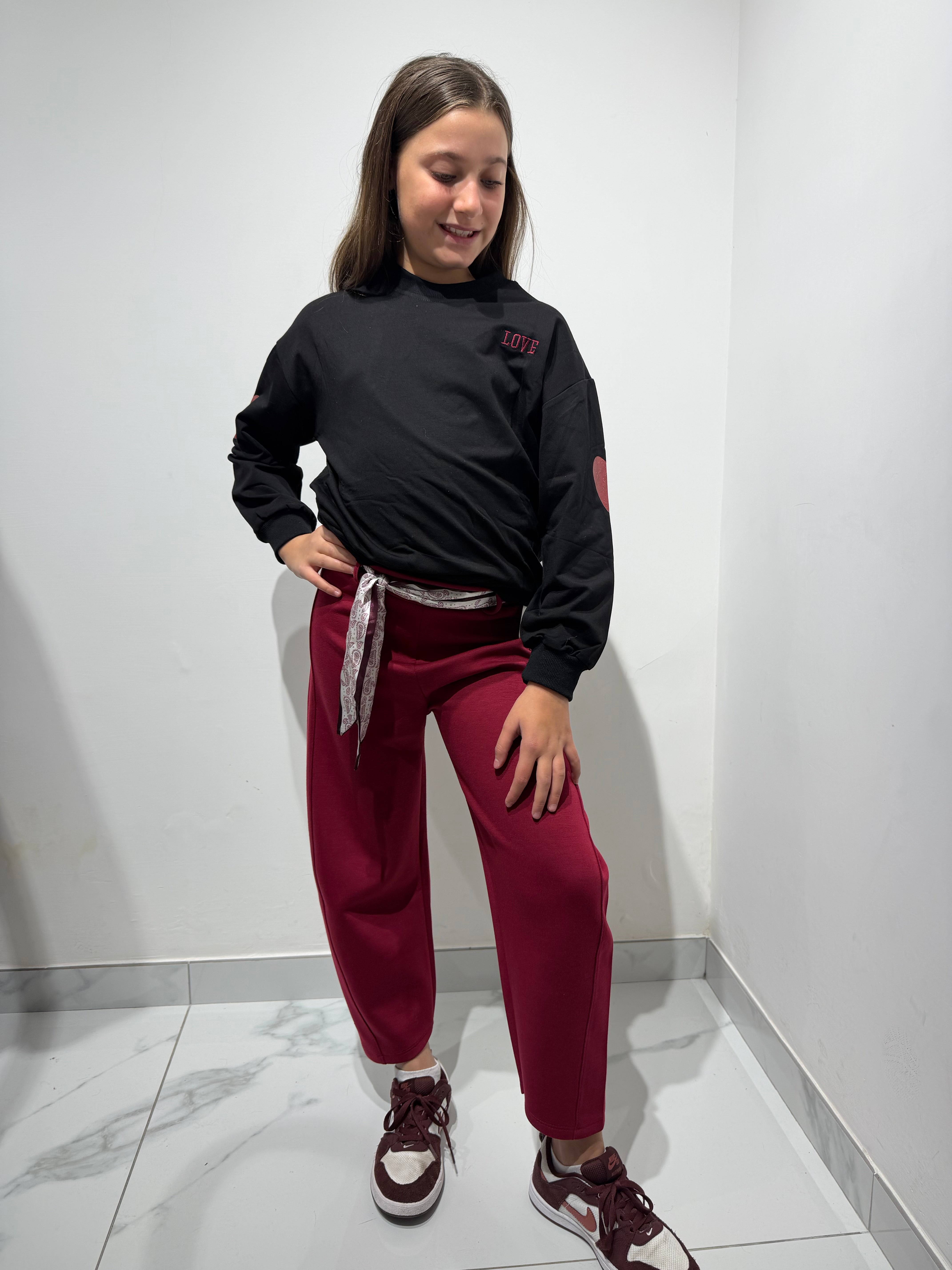 Pantalone ballon tessuto