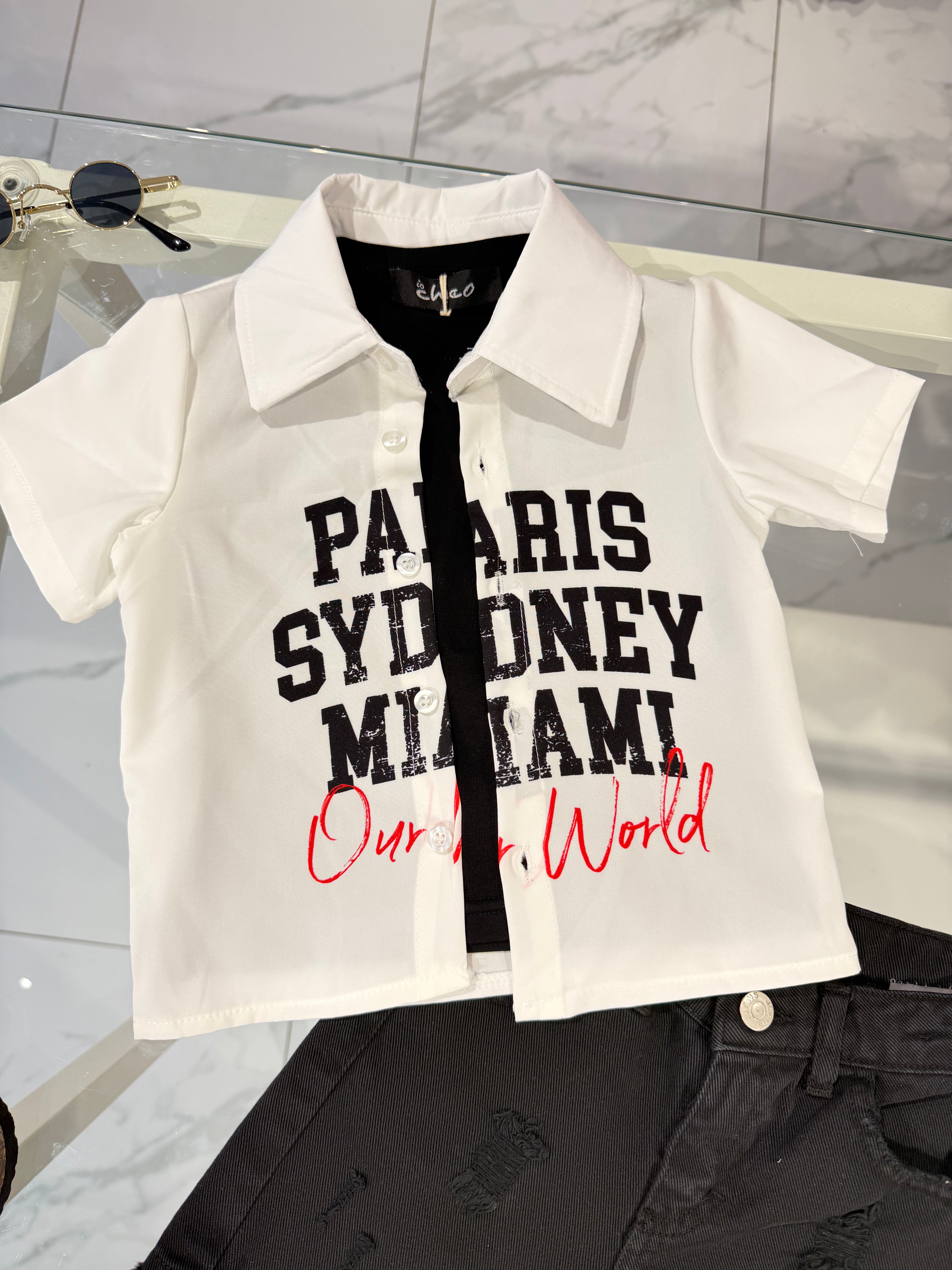 Camicetta white Paris