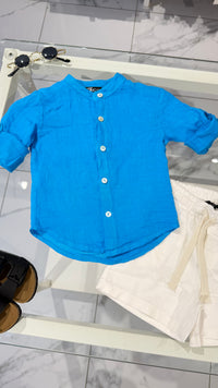 Camicia Lino azzurra