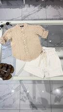 Camicia Lino beige