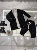 Maglioncino trecce grigio