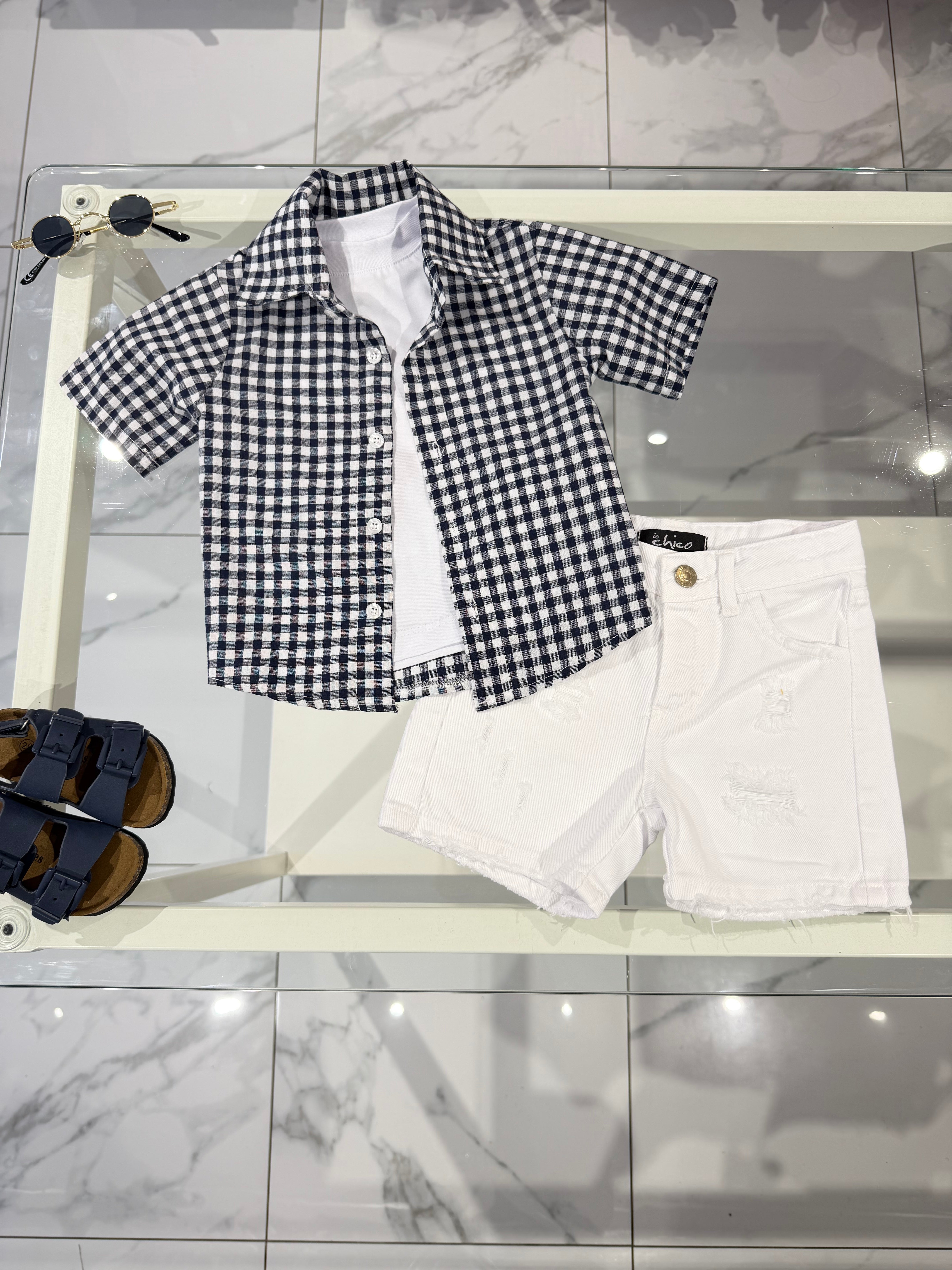 Camicia quadri blu