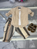 Pantalone righe Lino