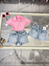 Shorts cuori tasche