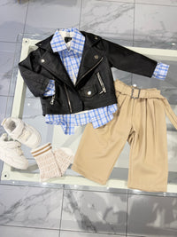 Pantalone beje  con cintura