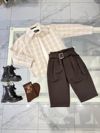 Pantalone con cintura Brown