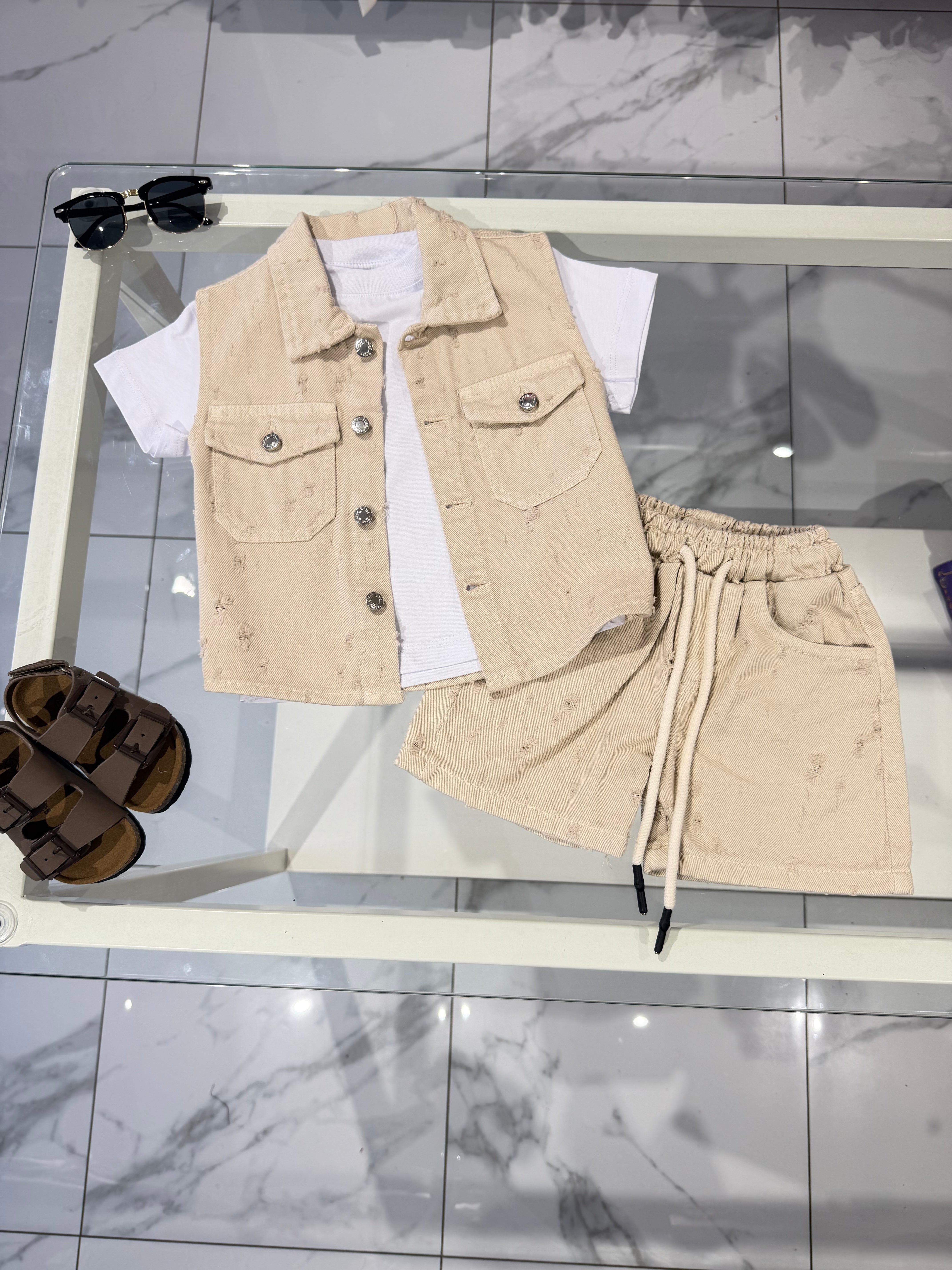 Coordinato Denim beige