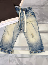 Jeans sfumato sabbia