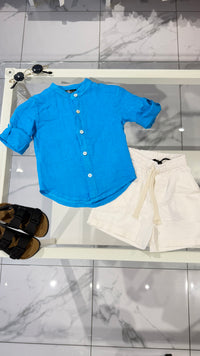 Camicia Lino azzurra