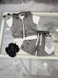 Coordinato Denim Black