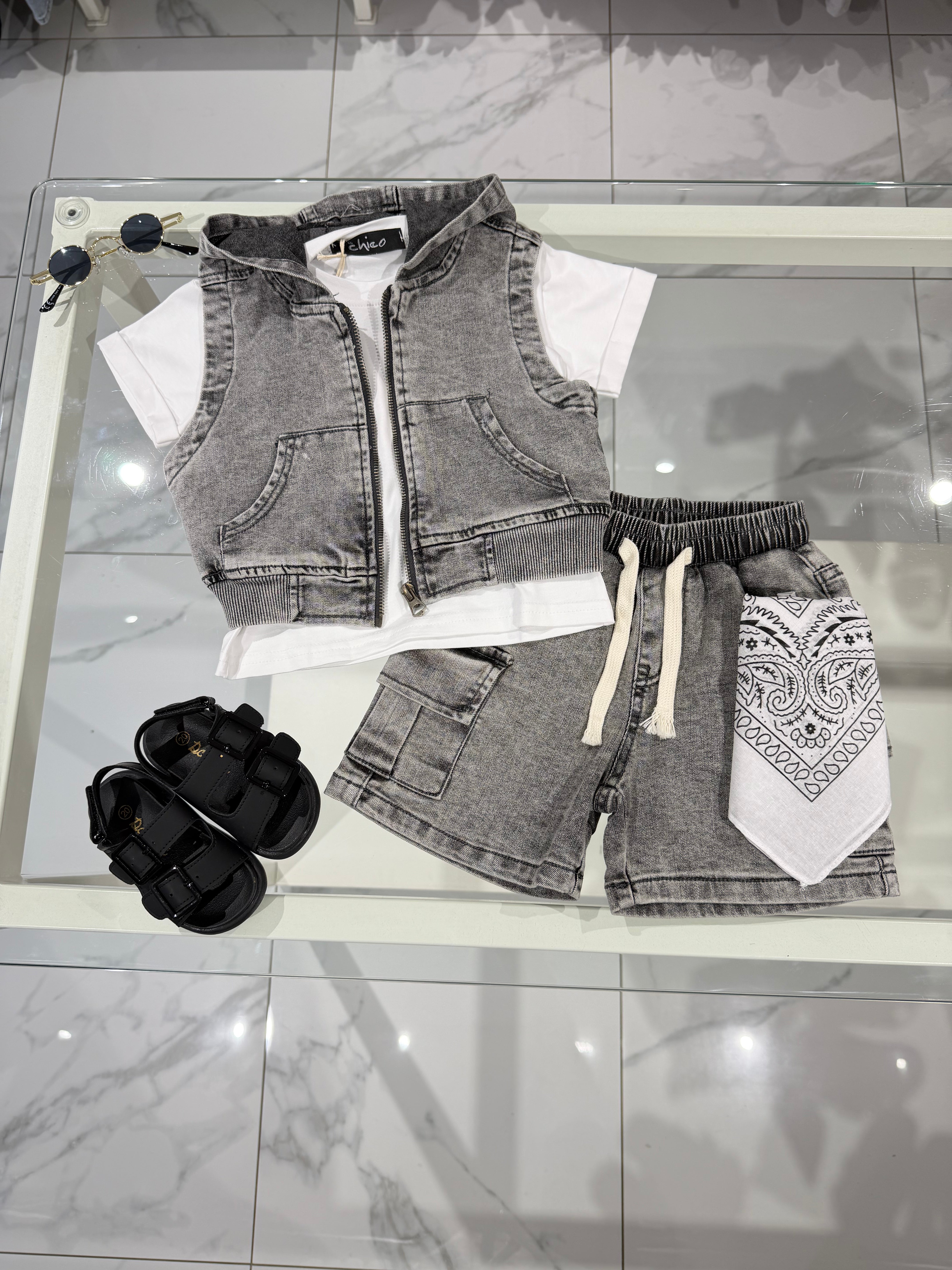 Coordinato Denim Black