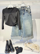 Maglia crop black