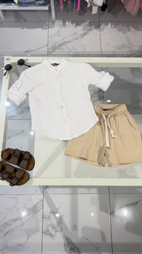 Camicia Lino white
