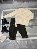 Pantalone costine green military