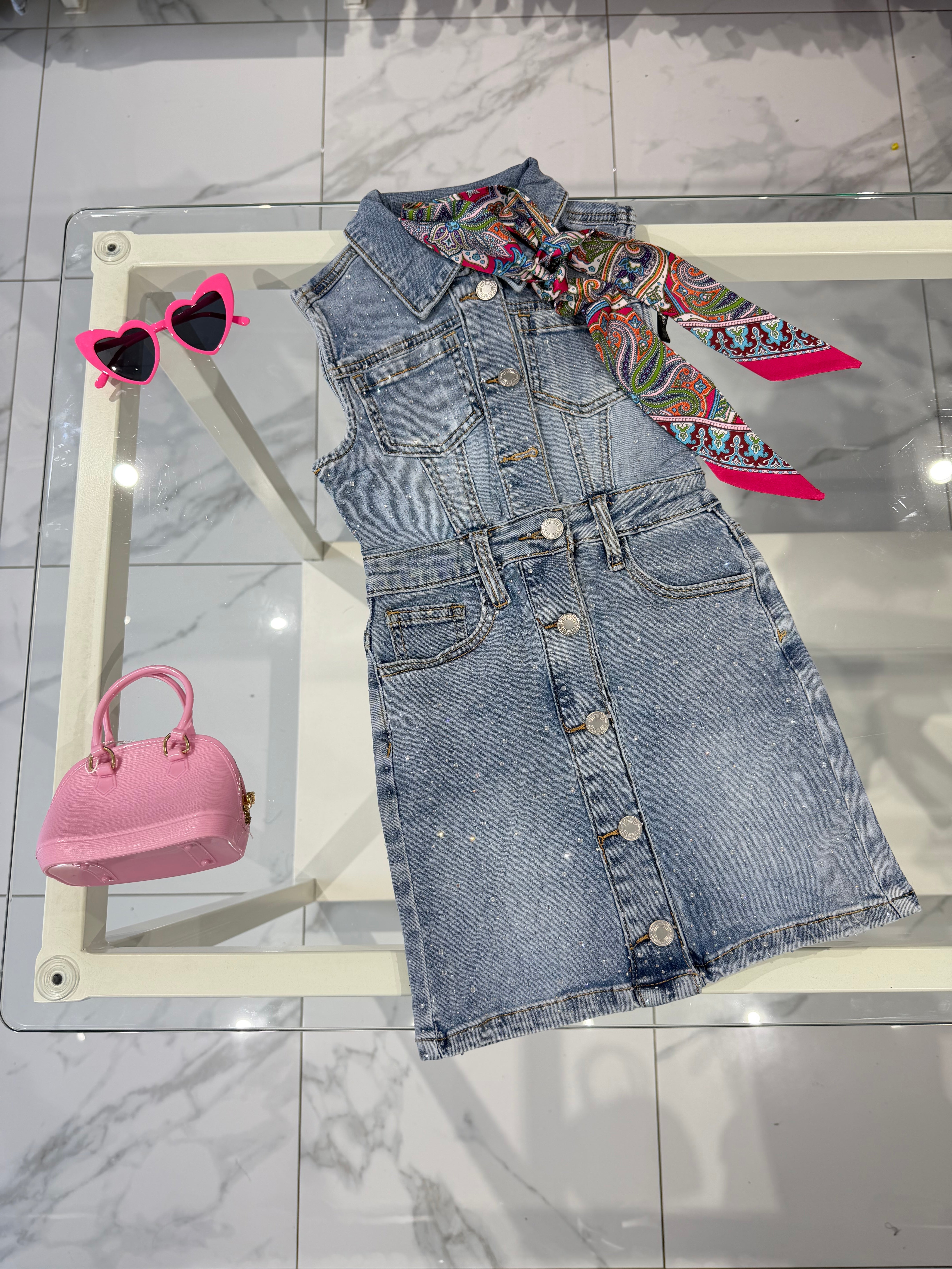 Vestitino jeans diamond